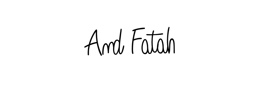 Make a beautiful signature design for name And Fatah. Use this online signature maker to create a handwritten signature for free. And Fatah signature style 5 images and pictures png