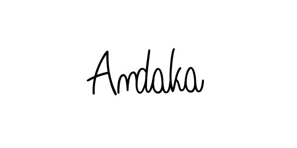 Make a beautiful signature design for name Andaka. Use this online signature maker to create a handwritten signature for free. Andaka signature style 5 images and pictures png