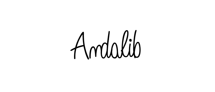 You should practise on your own different ways (Angelique-Rose-font-FFP) to write your name (Andalib) in signature. don't let someone else do it for you. Andalib signature style 5 images and pictures png