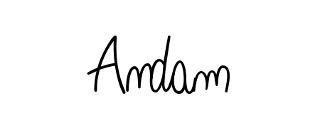 Create your official email sign-off with Andam name in Angelique-Rose-font-FFP style. Crisp, clean, and perfectly legible across all screens. Andam signature style 5 images and pictures png