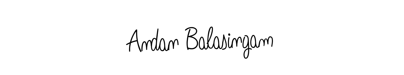 Use a signature maker to create a handwritten signature online. With this signature software, you can design (Angelique-Rose-font-FFP) your own signature for name Andan Balasingam. Andan Balasingam signature style 5 images and pictures png