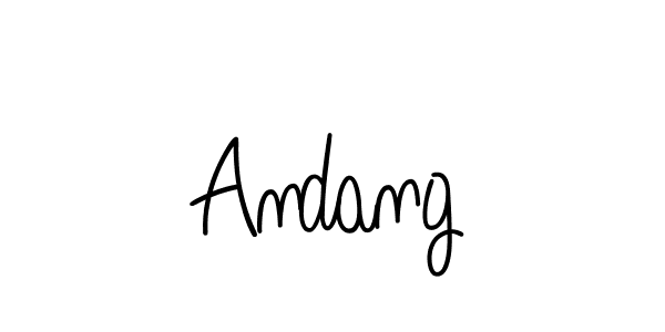 Design your own signature with our free online signature maker. With this signature software, you can create a handwritten (Angelique-Rose-font-FFP) signature for name Andang. Andang signature style 5 images and pictures png