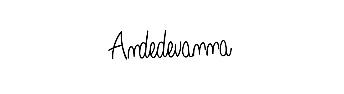Create a beautiful signature design for name Andedevanna. With this signature (Angelique-Rose-font-FFP) fonts, you can make a handwritten signature for free. Andedevanna signature style 5 images and pictures png