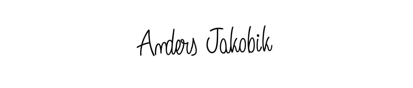 The best way (Angelique-Rose-font-FFP) to make a short signature is to pick only two or three words in your name. The name Anders Jakobik include a total of six letters. For converting this name. Anders Jakobik signature style 5 images and pictures png