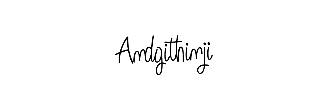 Make a beautiful signature design for name Andgithinji. With this signature (Angelique-Rose-font-FFP) style, you can create a handwritten signature for free. Andgithinji signature style 5 images and pictures png