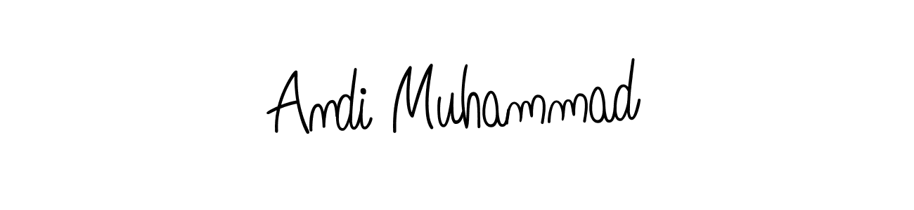 You should practise on your own different ways (Angelique-Rose-font-FFP) to write your name (Andi Muhammad) in signature. don't let someone else do it for you. Andi Muhammad signature style 5 images and pictures png