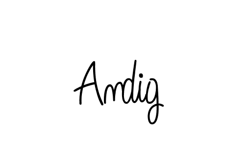 Create a beautiful signature design for name Andig. With this signature (Angelique-Rose-font-FFP) fonts, you can make a handwritten signature for free. Andig signature style 5 images and pictures png