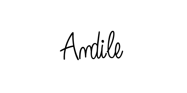 Design your own signature with our free online signature maker. With this signature software, you can create a handwritten (Angelique-Rose-font-FFP) signature for name Andile. Andile signature style 5 images and pictures png
