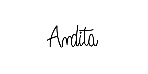 Design your own signature with our free online signature maker. With this signature software, you can create a handwritten (Angelique-Rose-font-FFP) signature for name Andita. Andita signature style 5 images and pictures png