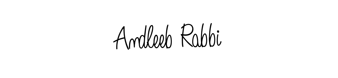 This is the best signature style for the Andleeb Rabbi name. Also you like these signature font (Angelique-Rose-font-FFP). Mix name signature. Andleeb Rabbi signature style 5 images and pictures png