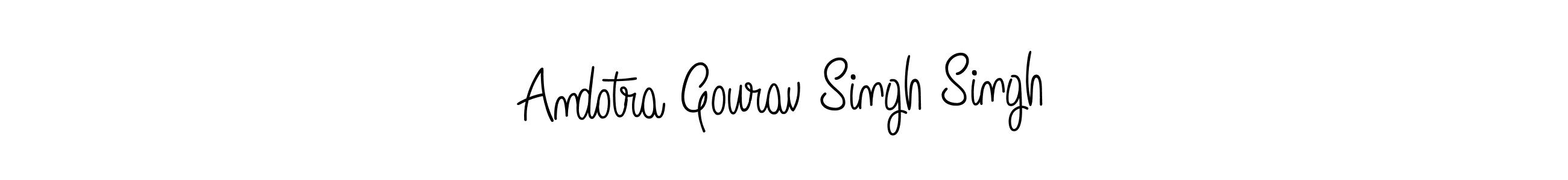 Andotra Gourav Singh Singh stylish signature style. Best Handwritten Sign (Angelique-Rose-font-FFP) for my name. Handwritten Signature Collection Ideas for my name Andotra Gourav Singh Singh. Andotra Gourav Singh Singh signature style 5 images and pictures png