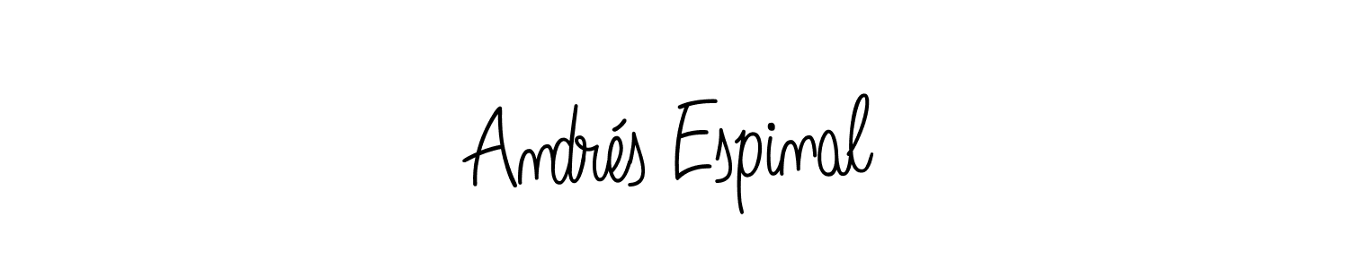 Design your own signature with our free online signature maker. With this signature software, you can create a handwritten (Angelique-Rose-font-FFP) signature for name Andrés Espinal. Andrés Espinal signature style 5 images and pictures png