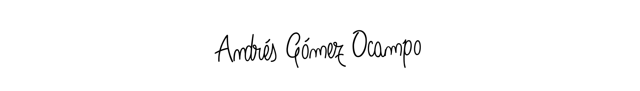 Use a signature maker to create a handwritten signature online. With this signature software, you can design (Angelique-Rose-font-FFP) your own signature for name Andrés Gómez Ocampo. Andrés Gómez Ocampo signature style 5 images and pictures png