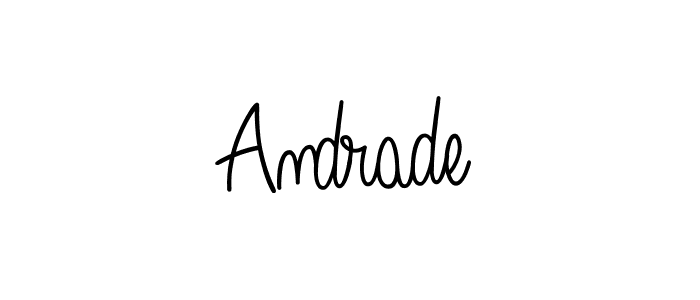 Andrade stylish signature style. Best Handwritten Sign (Angelique-Rose-font-FFP) for my name. Handwritten Signature Collection Ideas for my name Andrade. Andrade signature style 5 images and pictures png