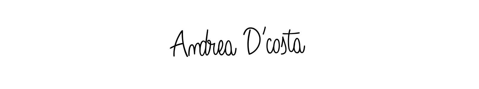 Design your own signature with our free online signature maker. With this signature software, you can create a handwritten (Angelique-Rose-font-FFP) signature for name Andrea D’costa. Andrea D’costa signature style 5 images and pictures png