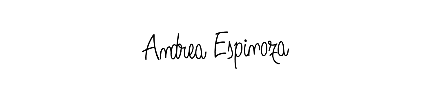 The best way (Angelique-Rose-font-FFP) to make a short signature is to pick only two or three words in your name. The name Andrea Espinoza include a total of six letters. For converting this name. Andrea Espinoza signature style 5 images and pictures png