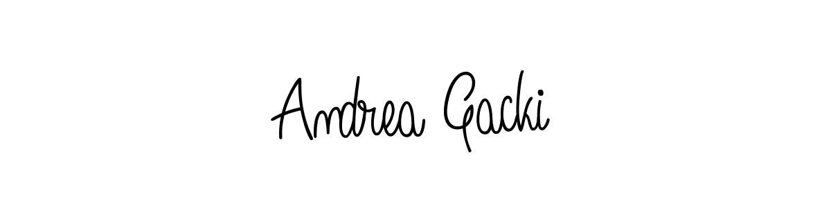 Create a beautiful signature design for name Andrea Gacki. With this signature (Angelique-Rose-font-FFP) fonts, you can make a handwritten signature for free. Andrea Gacki signature style 5 images and pictures png