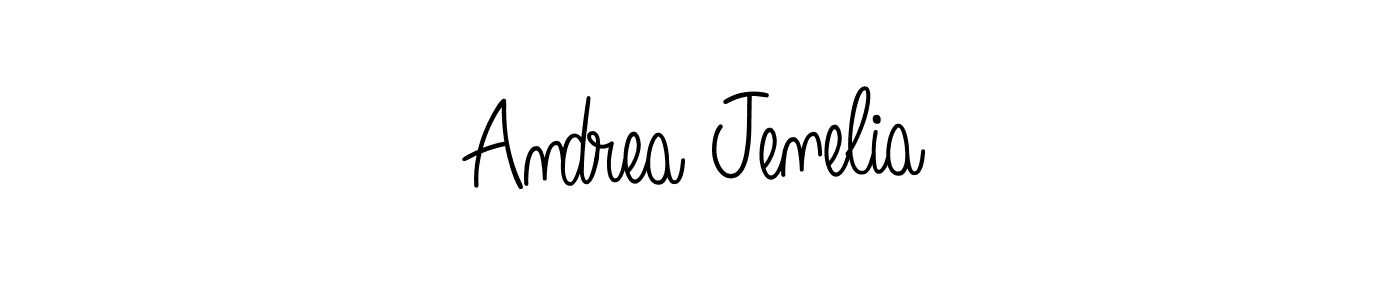 You should practise on your own different ways (Angelique-Rose-font-FFP) to write your name (Andrea Jenelia) in signature. don't let someone else do it for you. Andrea Jenelia signature style 5 images and pictures png