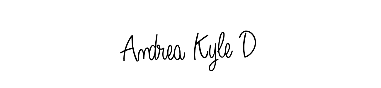 Create a beautiful signature design for name Andrea Kyle D. With this signature (Angelique-Rose-font-FFP) fonts, you can make a handwritten signature for free. Andrea Kyle D signature style 5 images and pictures png