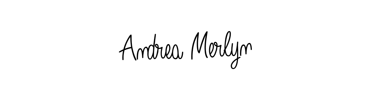 Use a signature maker to create a handwritten signature online. With this signature software, you can design (Angelique-Rose-font-FFP) your own signature for name Andrea Merlyn. Andrea Merlyn signature style 5 images and pictures png