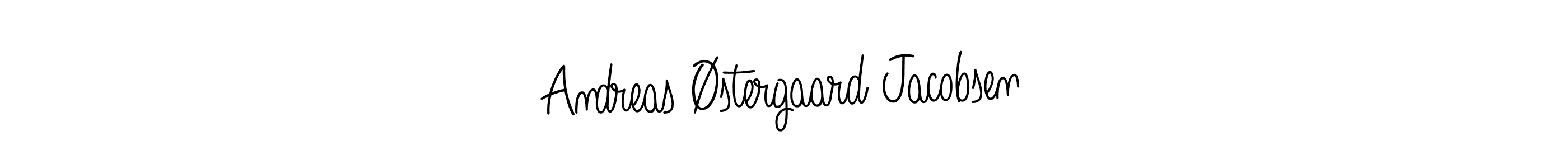 Design your own signature with our free online signature maker. With this signature software, you can create a handwritten (Angelique-Rose-font-FFP) signature for name Andreas Østergaard Jacobsen. Andreas Østergaard Jacobsen signature style 5 images and pictures png