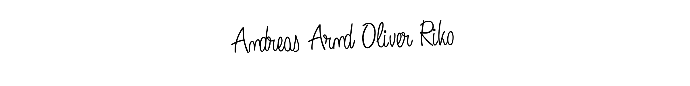 Also we have Andreas Arnd Oliver Riko name is the best signature style. Create professional handwritten signature collection using Angelique-Rose-font-FFP autograph style. Andreas Arnd Oliver Riko signature style 5 images and pictures png