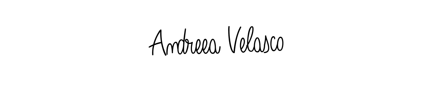 Design your own signature with our free online signature maker. With this signature software, you can create a handwritten (Angelique-Rose-font-FFP) signature for name Andreea Velasco. Andreea Velasco signature style 5 images and pictures png