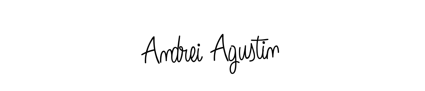 Andrei Agustin stylish signature style. Best Handwritten Sign (Angelique-Rose-font-FFP) for my name. Handwritten Signature Collection Ideas for my name Andrei Agustin. Andrei Agustin signature style 5 images and pictures png
