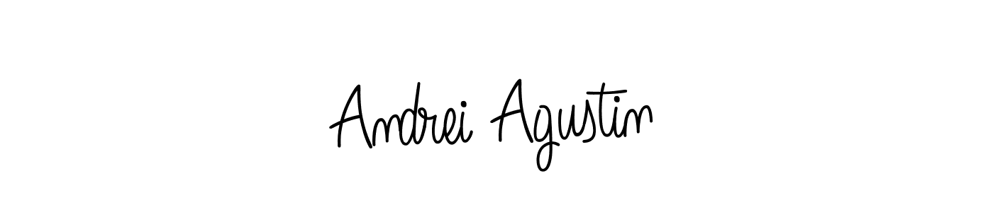 Andrei Agustin stylish signature style. Best Handwritten Sign (Angelique-Rose-font-FFP) for my name. Handwritten Signature Collection Ideas for my name Andrei Agustin. Andrei Agustin signature style 5 images and pictures png