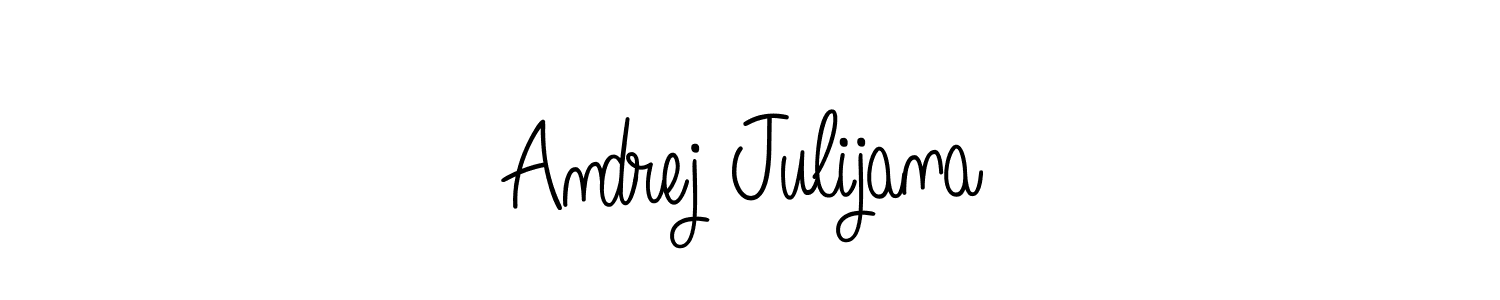 Angelique-Rose-font-FFP is a professional signature style that is perfect for those who want to add a touch of class to their signature. It is also a great choice for those who want to make their signature more unique. Get Andrej Julijana name to fancy signature for free. Andrej Julijana signature style 5 images and pictures png