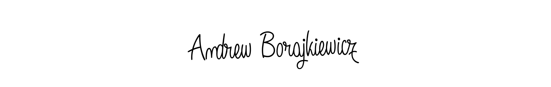 How to make Andrew Borajkiewicz name signature. Use Angelique-Rose-font-FFP style for creating short signs online. This is the latest handwritten sign. Andrew Borajkiewicz signature style 5 images and pictures png