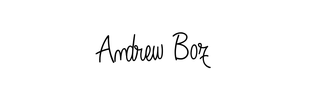 The best way (Angelique-Rose-font-FFP) to make a short signature is to pick only two or three words in your name. The name Andrew Boz include a total of six letters. For converting this name. Andrew Boz signature style 5 images and pictures png