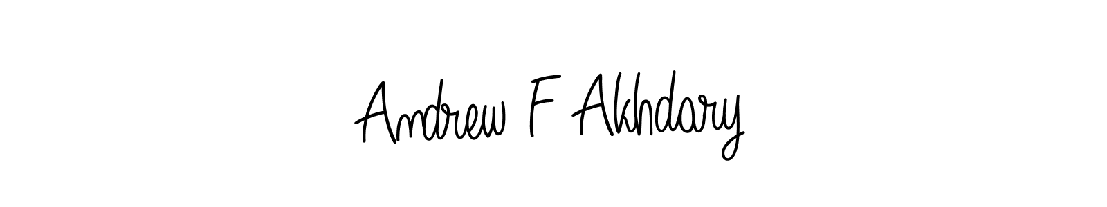 Andrew F Akhdary stylish signature style. Best Handwritten Sign (Angelique-Rose-font-FFP) for my name. Handwritten Signature Collection Ideas for my name Andrew F Akhdary. Andrew F Akhdary signature style 5 images and pictures png