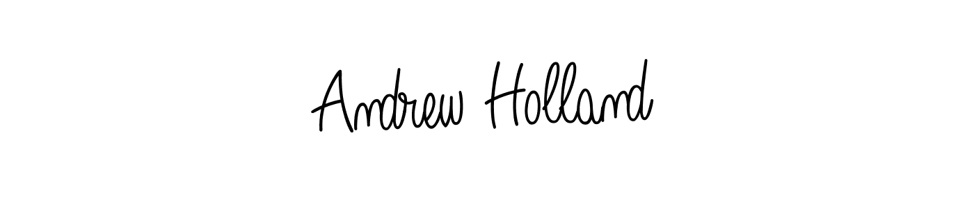 The best way (Angelique-Rose-font-FFP) to make a short signature is to pick only two or three words in your name. The name Andrew Holland include a total of six letters. For converting this name. Andrew Holland signature style 5 images and pictures png