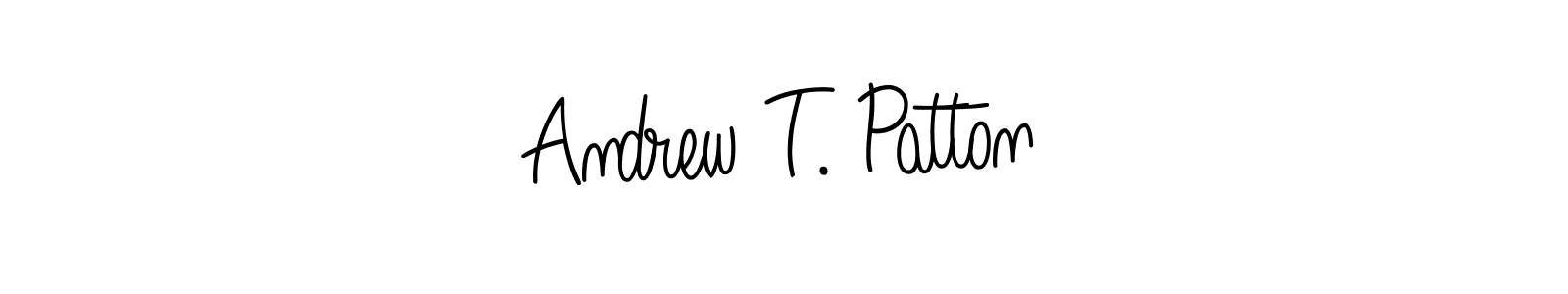 You should practise on your own different ways (Angelique-Rose-font-FFP) to write your name (Andrew T. Patton) in signature. don't let someone else do it for you. Andrew T. Patton signature style 5 images and pictures png