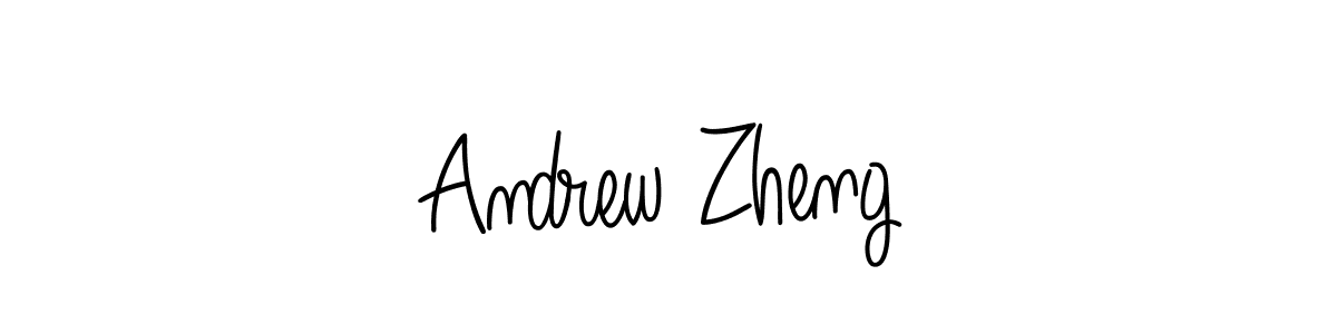 How to make Andrew Zheng name signature. Use Angelique-Rose-font-FFP style for creating short signs online. This is the latest handwritten sign. Andrew Zheng signature style 5 images and pictures png