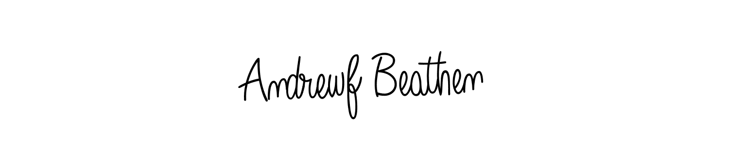 Use a signature maker to create a handwritten signature online. With this signature software, you can design (Angelique-Rose-font-FFP) your own signature for name Andrewf Beathen. Andrewf Beathen signature style 5 images and pictures png