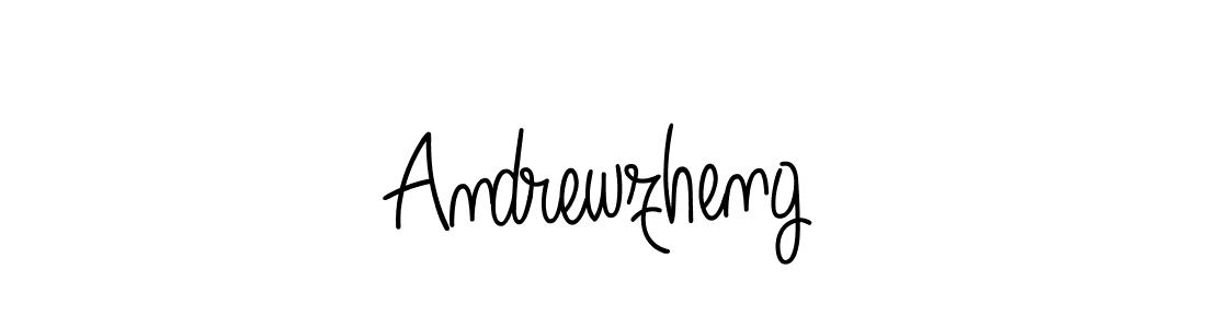 Make a beautiful signature design for name Andrewzheng. With this signature (Angelique-Rose-font-FFP) style, you can create a handwritten signature for free. Andrewzheng signature style 5 images and pictures png