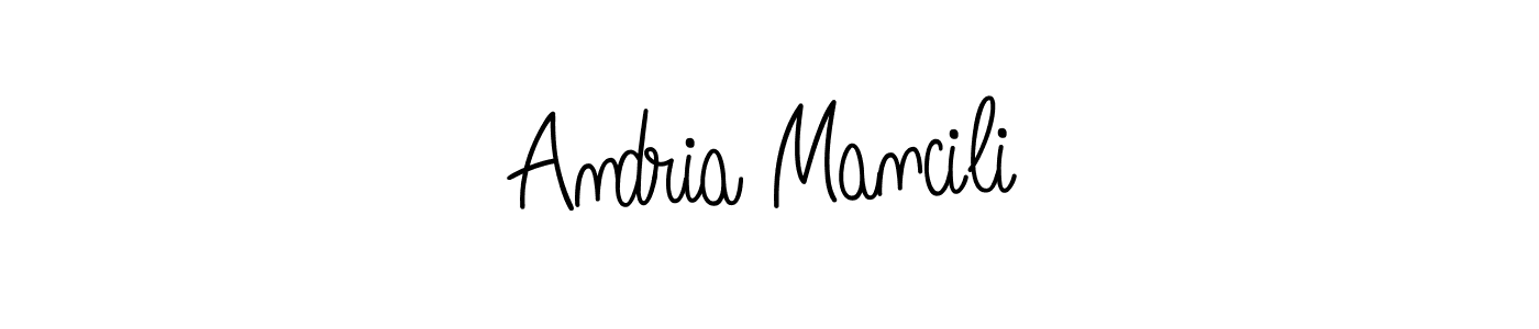 Make a short Andria Mancili signature style. Manage your documents anywhere anytime using Angelique-Rose-font-FFP. Create and add eSignatures, submit forms, share and send files easily. Andria Mancili signature style 5 images and pictures png