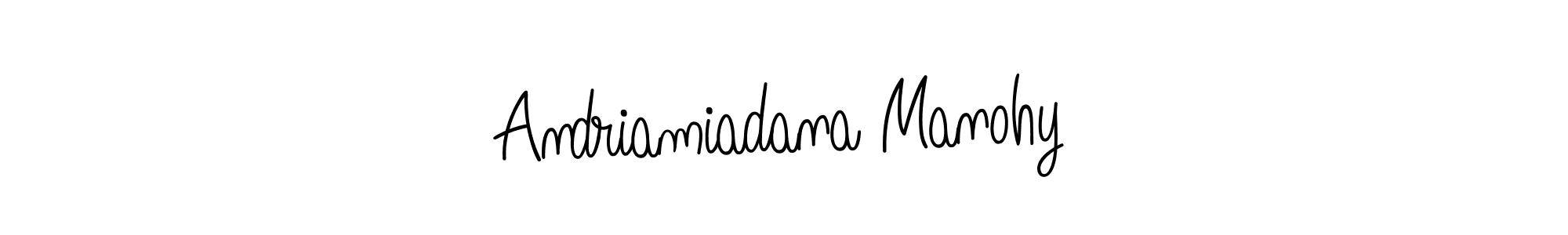 Create a beautiful signature design for name Andriamiadana Manohy. With this signature (Angelique-Rose-font-FFP) fonts, you can make a handwritten signature for free. Andriamiadana Manohy signature style 5 images and pictures png