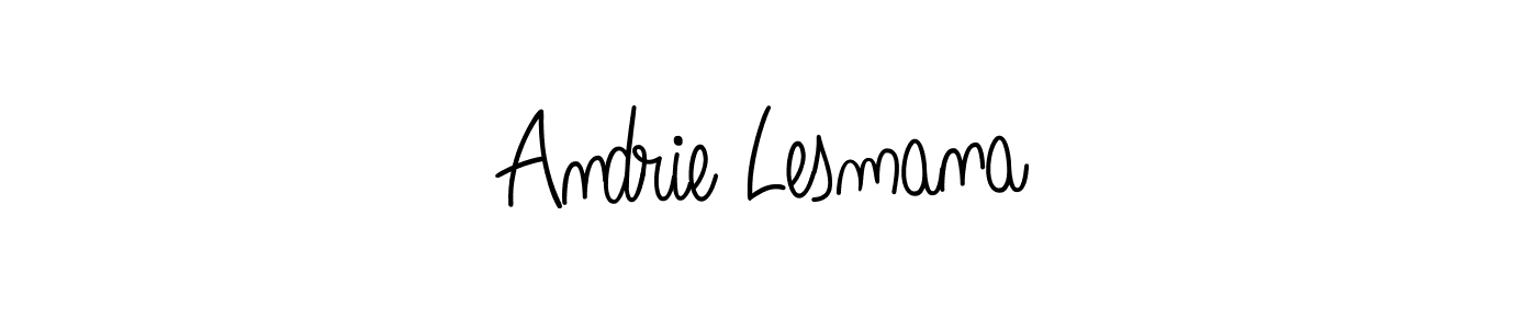 Andrie Lesmana stylish signature style. Best Handwritten Sign (Angelique-Rose-font-FFP) for my name. Handwritten Signature Collection Ideas for my name Andrie Lesmana. Andrie Lesmana signature style 5 images and pictures png