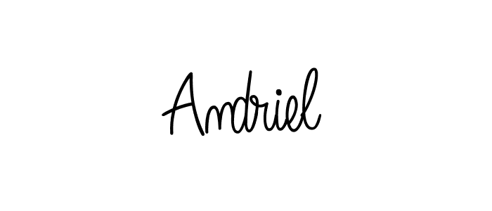 Design your own signature with our free online signature maker. With this signature software, you can create a handwritten (Angelique-Rose-font-FFP) signature for name Andriel. Andriel signature style 5 images and pictures png