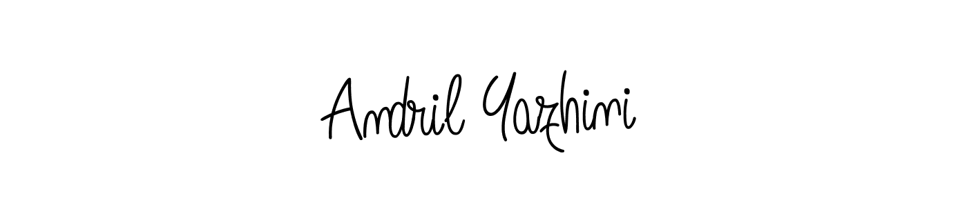 Create a beautiful signature design for name Andril Yazhini. With this signature (Angelique-Rose-font-FFP) fonts, you can make a handwritten signature for free. Andril Yazhini signature style 5 images and pictures png