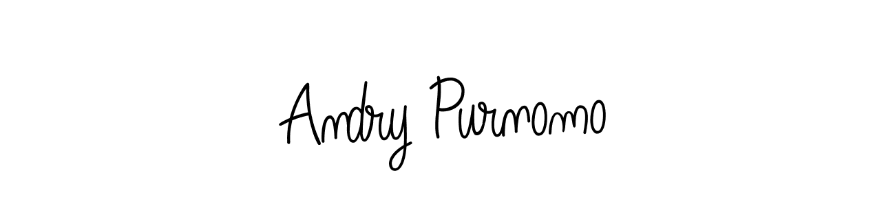 Use a signature maker to create a handwritten signature online. With this signature software, you can design (Angelique-Rose-font-FFP) your own signature for name Andry Purnomo. Andry Purnomo signature style 5 images and pictures png