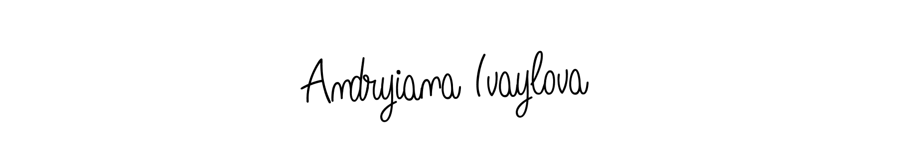 How to Draw Andryiana Ivaylova signature style? Angelique-Rose-font-FFP is a latest design signature styles for name Andryiana Ivaylova. Andryiana Ivaylova signature style 5 images and pictures png