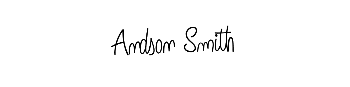 Make a beautiful signature design for name Andson Smith. With this signature (Angelique-Rose-font-FFP) style, you can create a handwritten signature for free. Andson Smith signature style 5 images and pictures png
