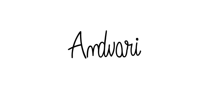 Andvari stylish signature style. Best Handwritten Sign (Angelique-Rose-font-FFP) for my name. Handwritten Signature Collection Ideas for my name Andvari. Andvari signature style 5 images and pictures png