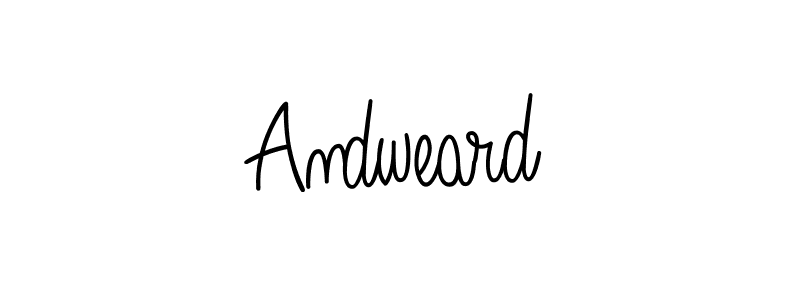 Make a beautiful signature design for name Andweard. With this signature (Angelique-Rose-font-FFP) style, you can create a handwritten signature for free. Andweard signature style 5 images and pictures png