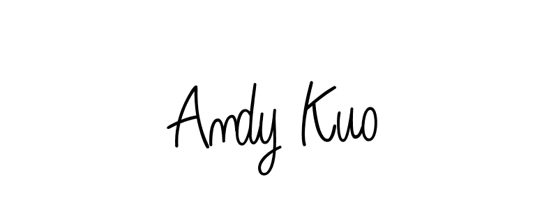 You should practise on your own different ways (Angelique-Rose-font-FFP) to write your name (Andy Kuo) in signature. don't let someone else do it for you. Andy Kuo signature style 5 images and pictures png