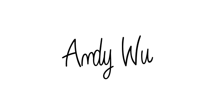 Andy Wu stylish signature style. Best Handwritten Sign (Angelique-Rose-font-FFP) for my name. Handwritten Signature Collection Ideas for my name Andy Wu. Andy Wu signature style 5 images and pictures png